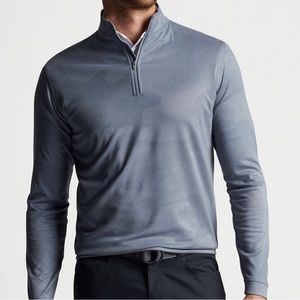Peter Millar Perth Camo Performance Jacquard Quarter Zip. NWT. Mens Size Medium